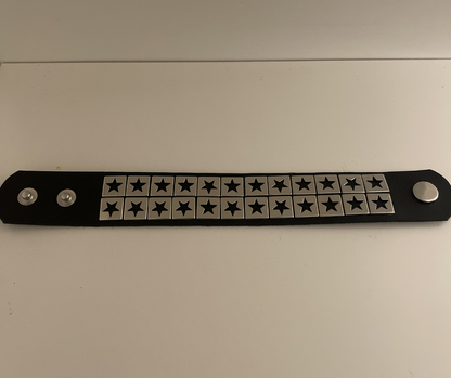 DOUBLE STUDDED LEATHER BRACELET