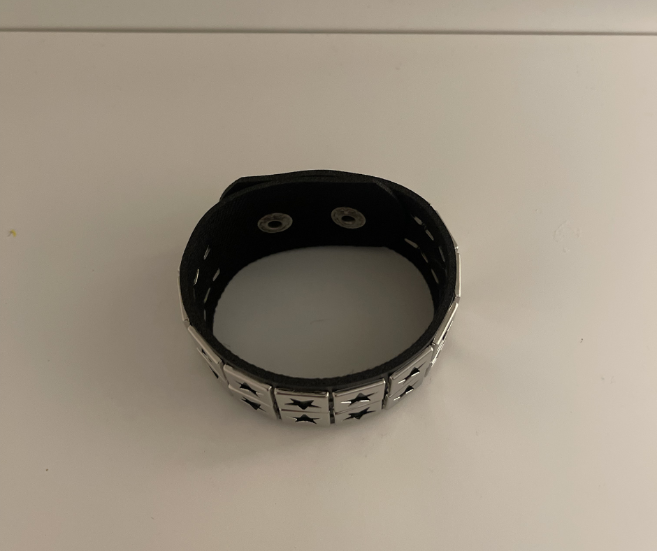 DOUBLE STUDDED LEATHER BRACELET