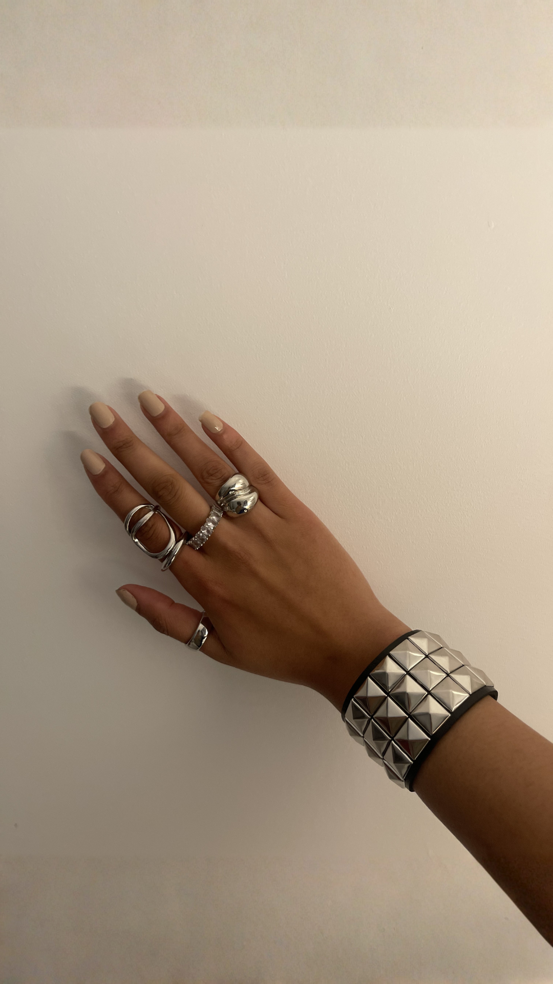 TRIPLE STUDDED LEATHER BRACELET