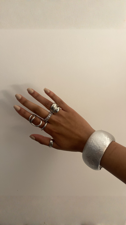 FROSTED INDUSTRIAL SILVER CUFF
