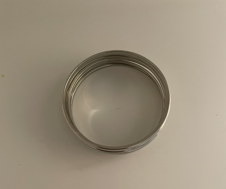 SILVER 8PC BANGLES SET