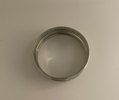 SILVER 8PC BANGLES SET