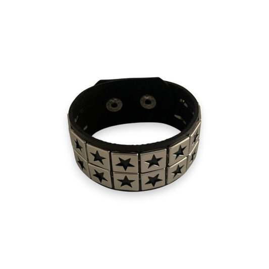 DOUBLE STUDDED LEATHER BRACELET