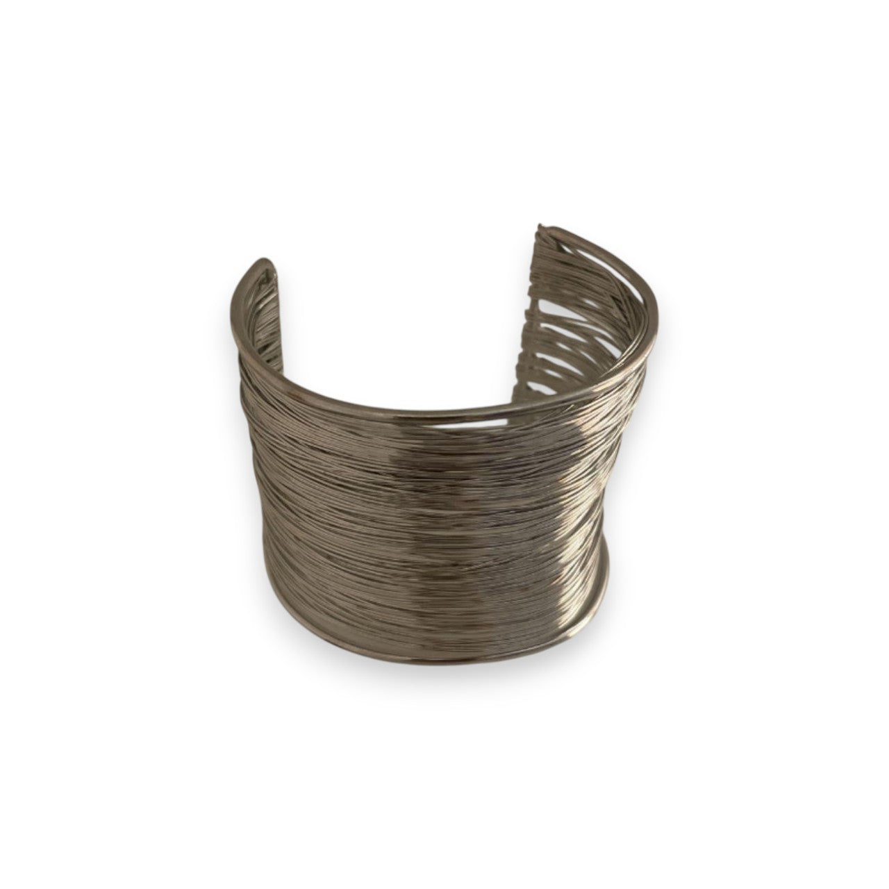 SILVER LAYERED WIRE CUFF
